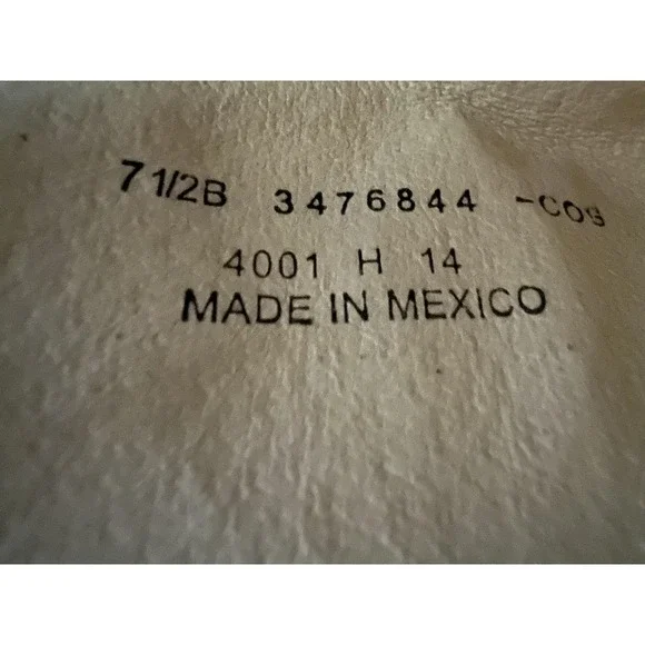 Frye Riding Boots Womens 7.5 B Brown Leather Knee High Side Zip Buckle 4001 - Picture 8 of 8